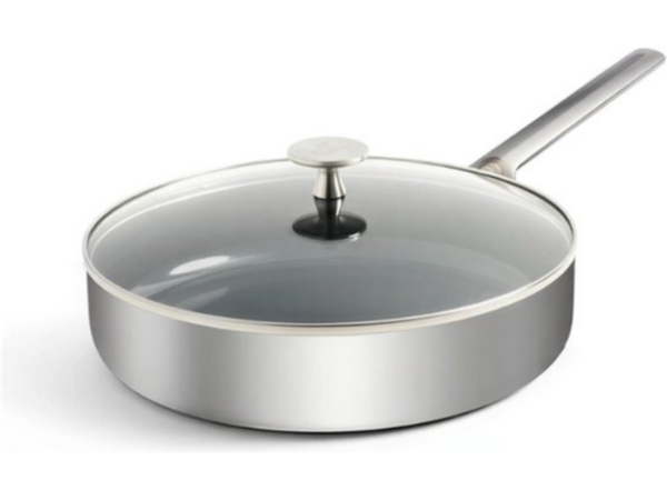 Zijaanzicht Royal van Kempen & Begeer Hapjespan met Deksel – Ø 28 cm