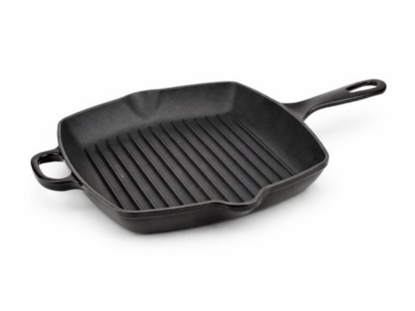 Zijaanzicht Royal van Kempen & Begeer Gietijzeren Grillpan – 26 cm