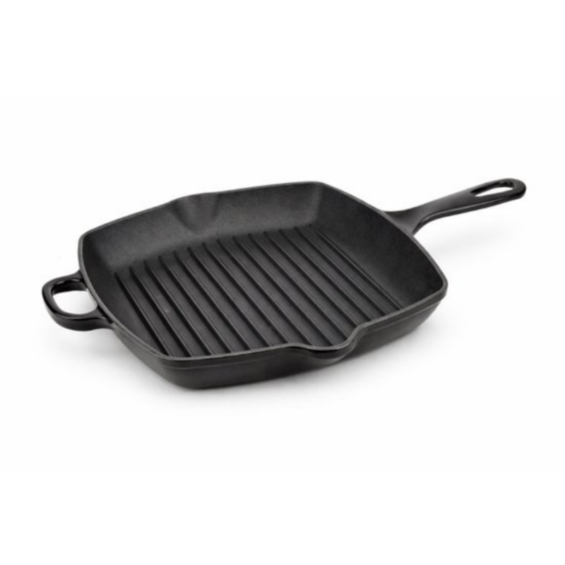 Zijaanzicht Royal van Kempen & Begeer Gietijzeren Grillpan – 26 cm