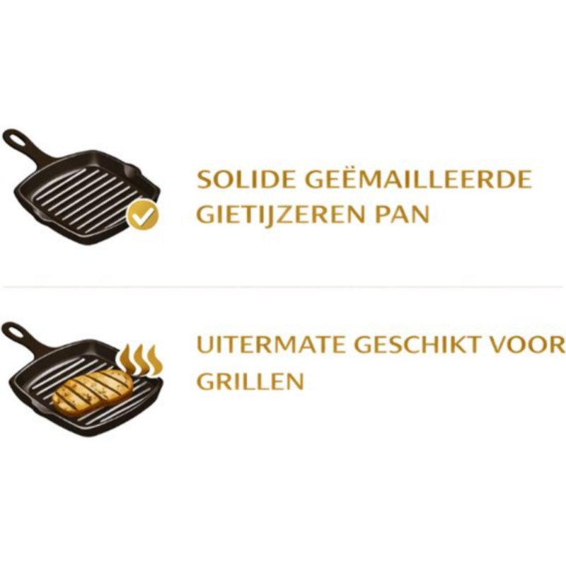 Ontwerp zonder titel(1) Info Royal van Kempen & Begeer Gietijzeren Grillpan – 26 cm